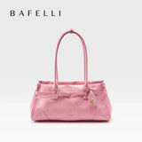 Bafelli Saffiano Leather Crossbody Tote with Chain Strap