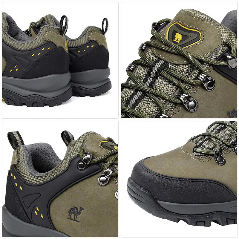 GOLDEN CAMEL Waterproof Hiking Shoes Outdoor Low-top Leather Trekking Shoes for Men Walking Male Sneakers 2023 Spring New