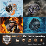 2026 New Military Bluetooth Call Smart Watch Built-in GPS Compass Barometric Altimeter 10ATM Waterproof Sports Smartwatches Men
