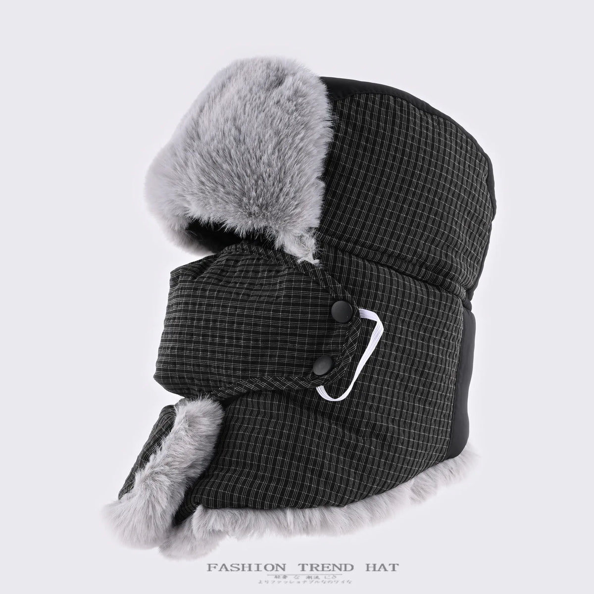 Winter outdoor ski cycling hat for men and women plus velvet thick warm ear protection Lei Feng hat neck protection cold hat