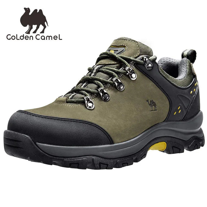 GOLDEN CAMEL Waterproof Hiking Shoes Outdoor Low-top Leather Trekking Shoes for Men Walking Male Sneakers 2023 Spring New