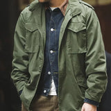 Maden Retro M65 Field Jacket – Men's Green Cotton Windbreaker