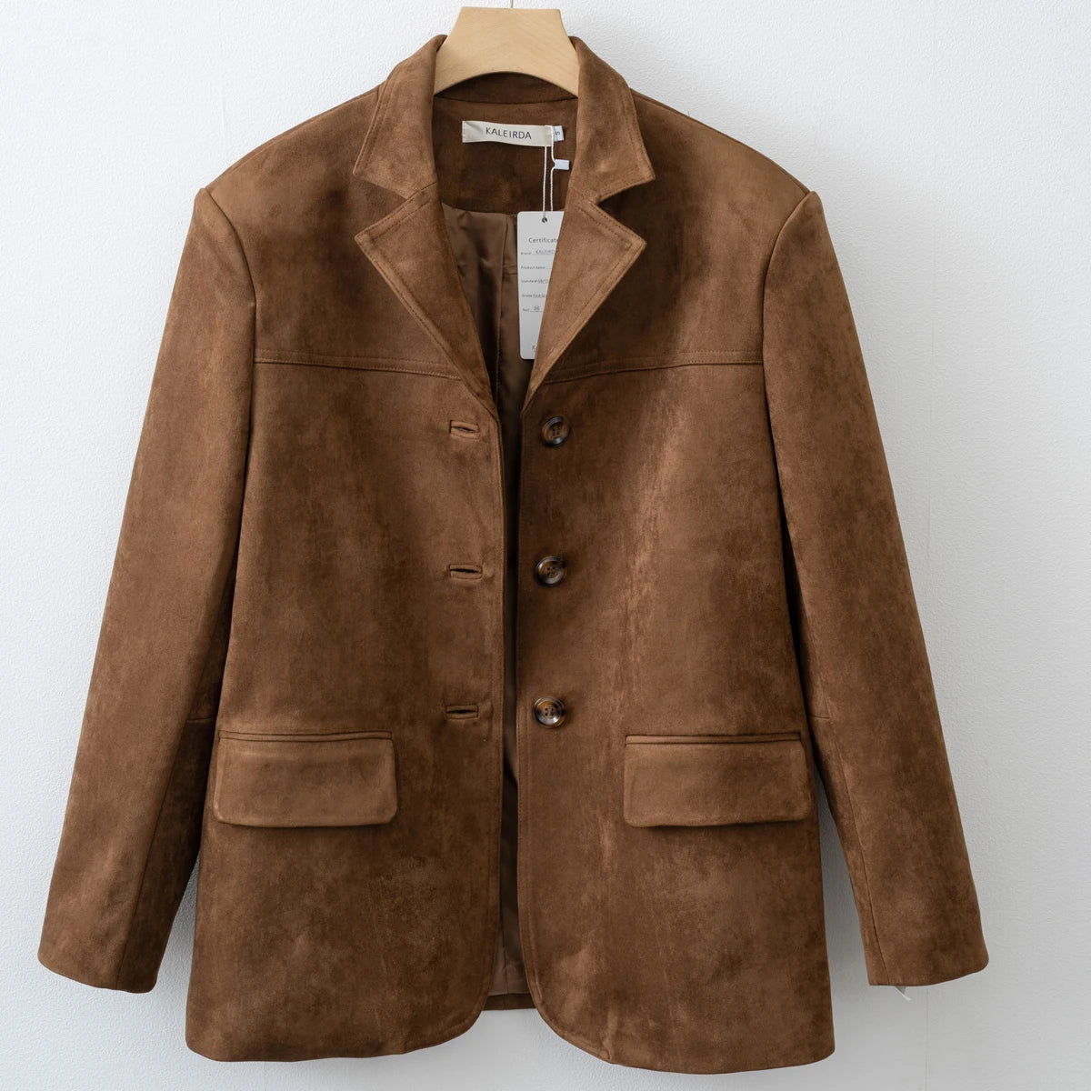 2025 Fall / Autumn Winter New Women Fashion Suede Basic Jacket Basic Blazer