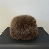 Faux Fur Hat for women for Winter leopard print hat Thickened Russian warm hat women Personality mongolian hat Fishermen Hat