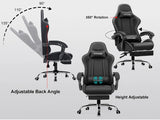 GTPLAYER Gaming Chair with Footrest & Lumbar Support