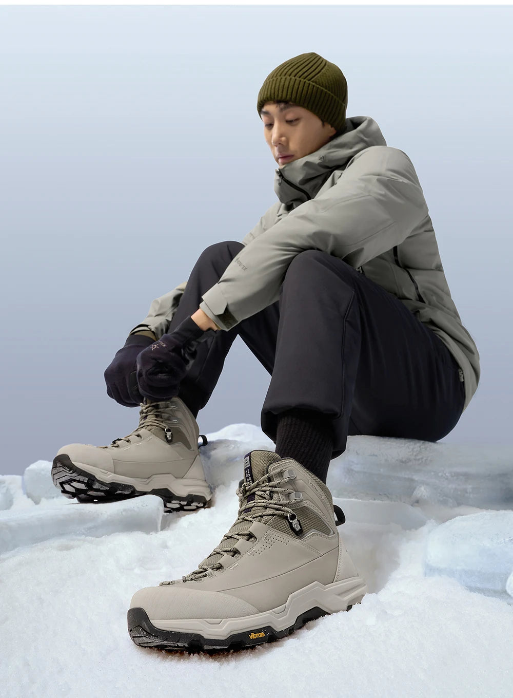 KAILAS N53-2 FLT Men's Ice Grip Anti-Slip Hiking Shoes Outdoor Waterproof Sport Sneakers KS2442150