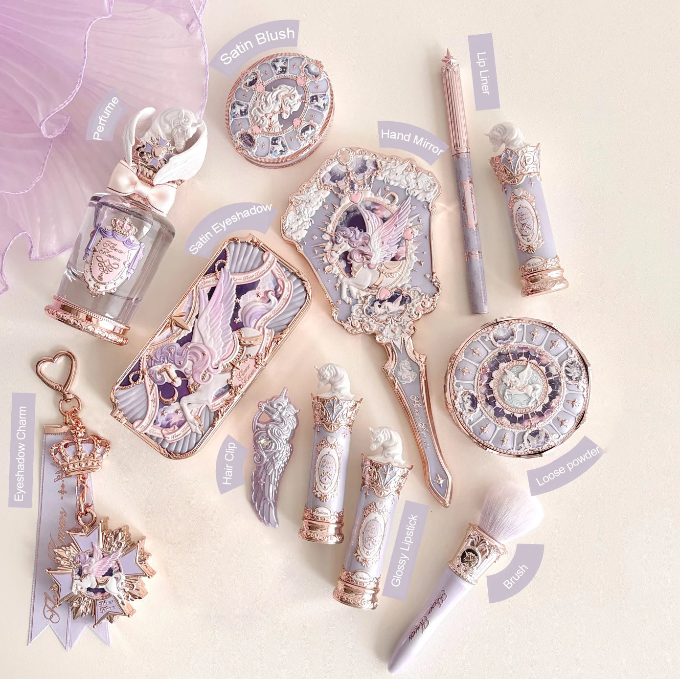 Flower Knows Knight Unicorn Makeup Set