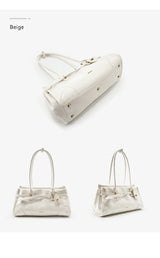 Bafelli Saffiano Leather Crossbody Tote with Chain Strap