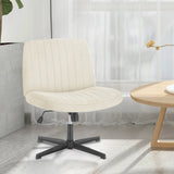 JHK Armless Wide Swivel Chair – Cross-Legged Comfort Seat