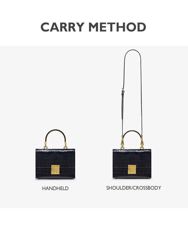 BAFELLI PURSE 2026 LUXURY BAG CROCODILE GRAIN LEATHER EVENING HANDBAG FASHION BUSINESS HANDLE CASUAL WOMEN FEMALE CROSSBODY