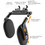 SEAMETAL Multifunctional Car Headrest 3D Memory Foam Neck Support Pillow Free-Adjustment Neck Protection Pillow for Traveling