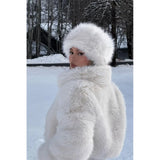 Faux Fur Hat for women for Winter leopard print hat Thickened Russian warm hat women Personality mongolian hat Fishermen Hat