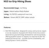KAILAS N53-2 FLT Men's Ice Grip Anti-Slip Hiking Shoes Outdoor Waterproof Sport Sneakers KS2442150