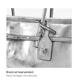 BAFELLI Silver Leather Crossbody Bag for Women