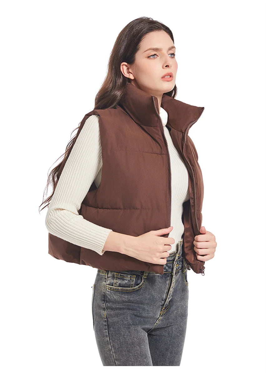 Women’s Stand-Collar Padded Vest