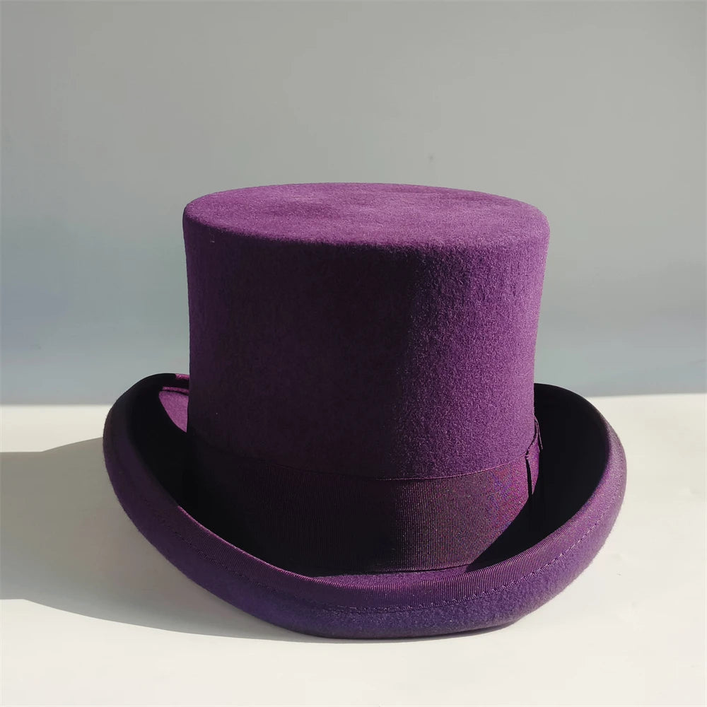 Men's Classic Wool Top Hat | Gentleman Magician Style