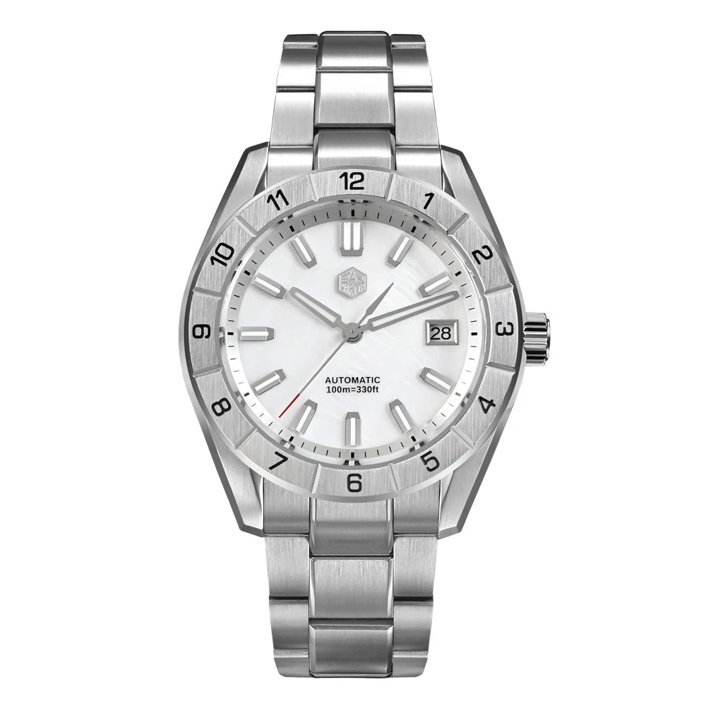 San Martin New 42mm Peacock Gemstone Dial NH35 Luxury Men Watch Automatic Mechanical Sapphire 100M Waterproof Luminous SN0130