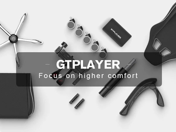 GTPLAYER Gaming Chair with Footrest & Lumbar Support