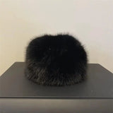 Faux Fur Hat for women for Winter leopard print hat Thickened Russian warm hat women Personality mongolian hat Fishermen Hat