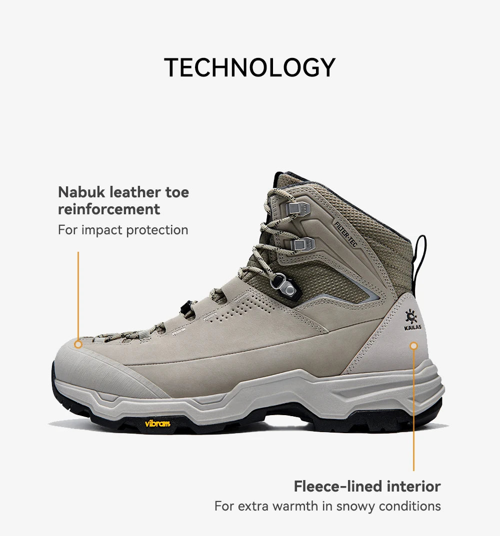 KAILAS N53-2 FLT Men's Ice Grip Anti-Slip Hiking Shoes Outdoor Waterproof Sport Sneakers KS2442150
