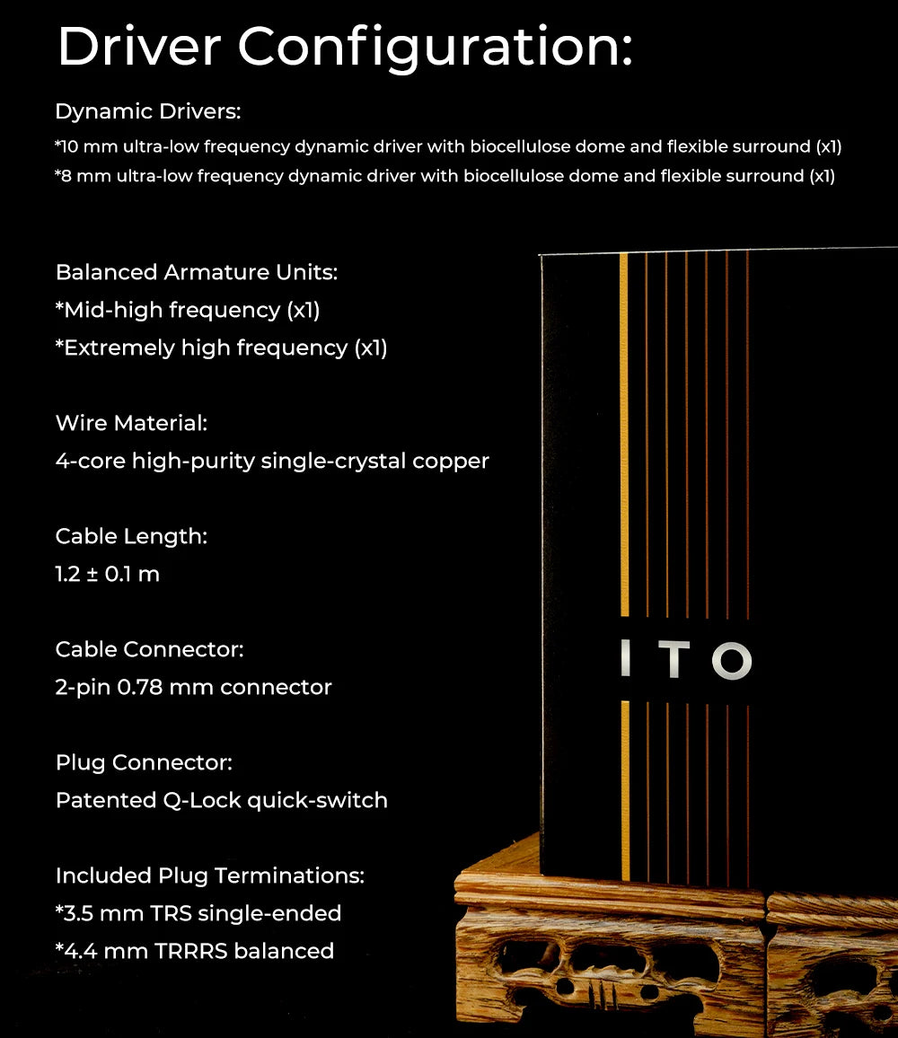 DUNU x KOTO ITO Quad-Driver Hybrid IEM Earphones