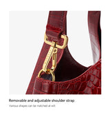 BAFELLI Croc-Embossed Genuine Leather Tote Bag