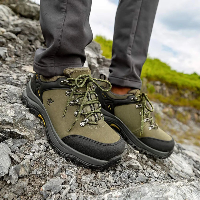 GOLDEN CAMEL Waterproof Hiking Shoes Outdoor Low-top Leather Trekking Shoes for Men Walking Male Sneakers 2023 Spring New