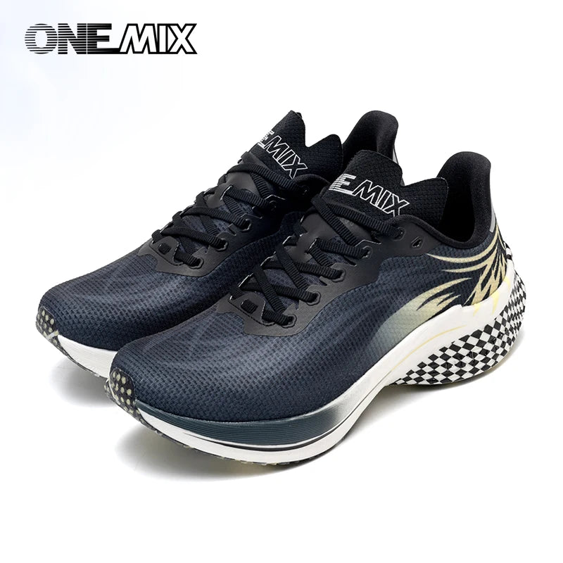 ONEMIX 2026 Summer Mesh Carbon Plate Running Shoes Men Women Light Rebound Cushion Non Slip Marathon Racing Sneakers