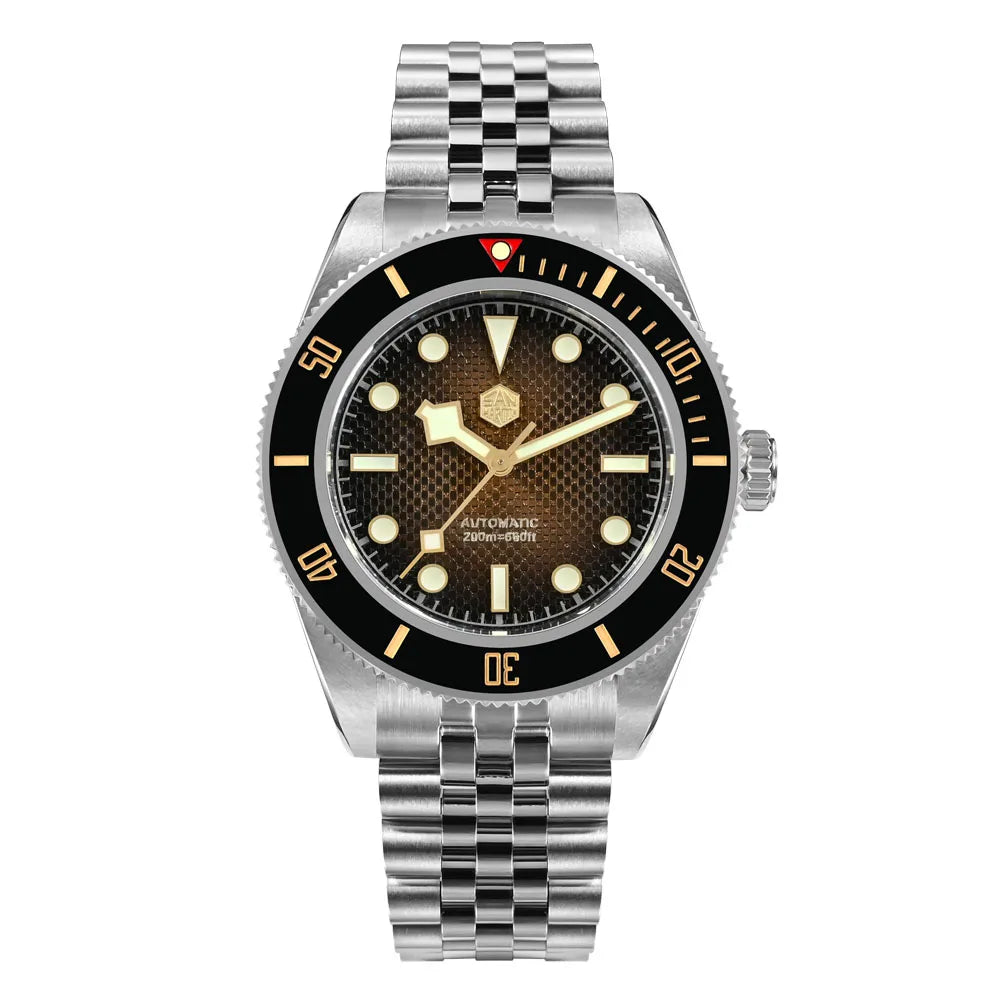 San Martin New 40mm BB Diver Watch Top Brand Classic Mens Watches NH35 Automatic Mechanical Sapphire Waterproof Reloj SN0128