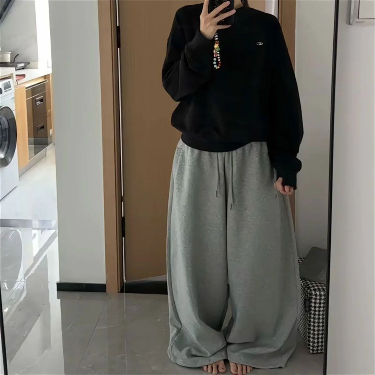 Women's Wide-Leg Drawstring Sweatpants