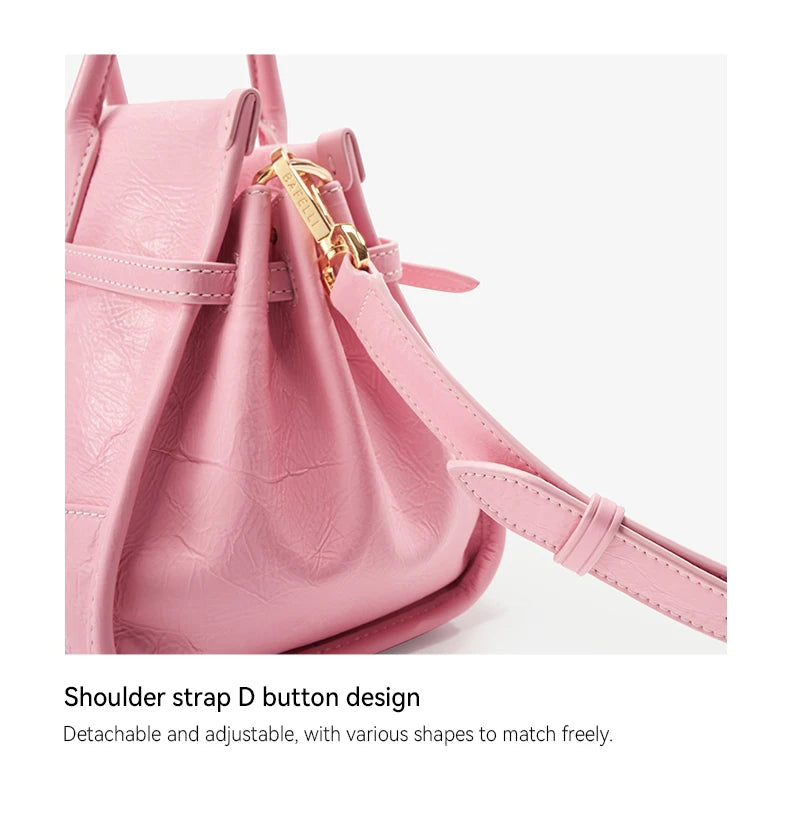 Bafelli Saffiano Leather Crossbody Tote with Chain Strap