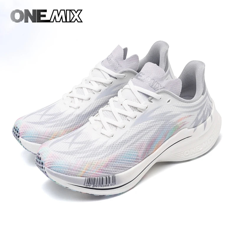ONEMIX 2026 Summer Mesh Carbon Plate Running Shoes Men Women Light Rebound Cushion Non Slip Marathon Racing Sneakers