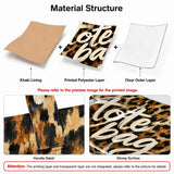 Retro Leopard Print Tote Bag with Zipper Pocket