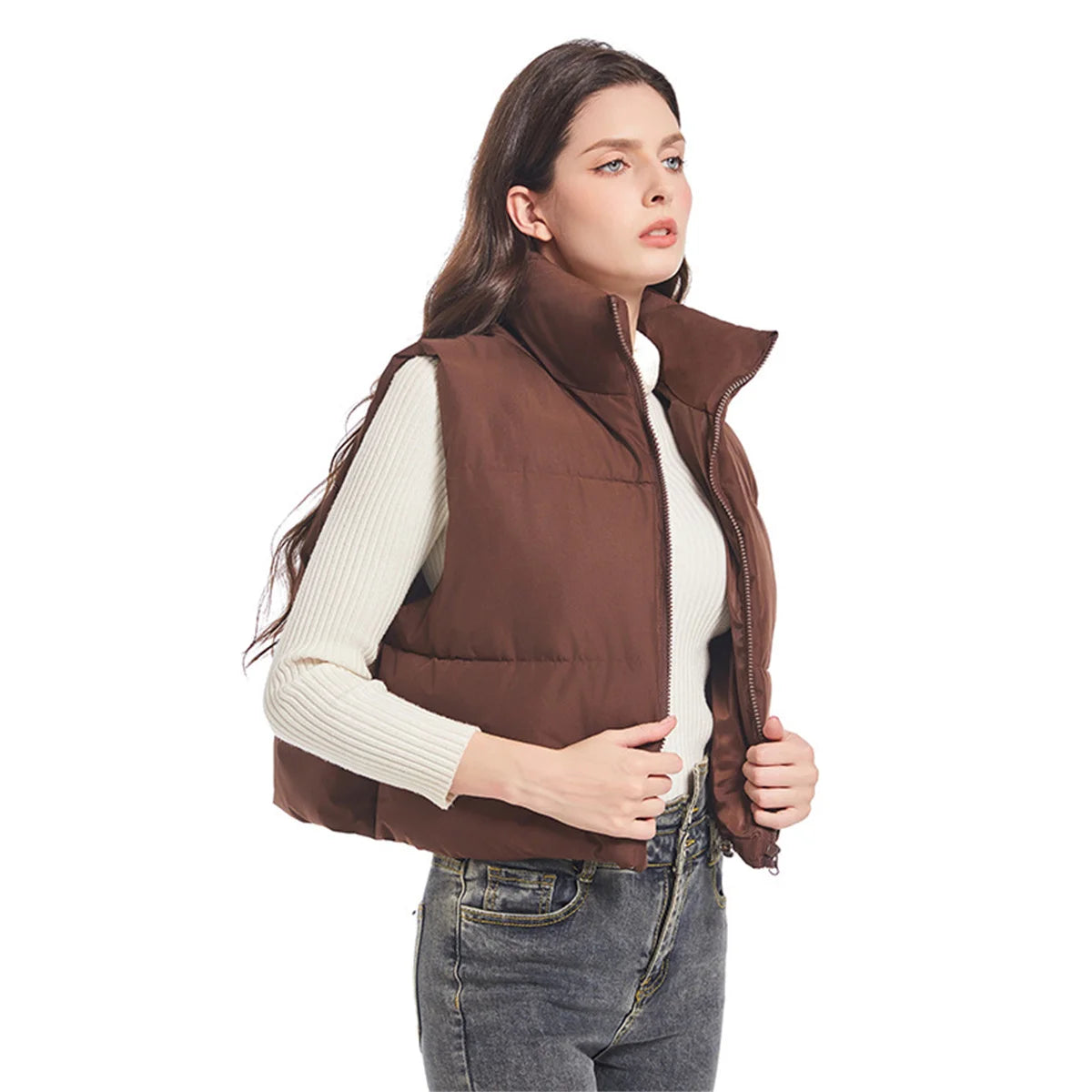 Women’s Stand-Collar Padded Vest