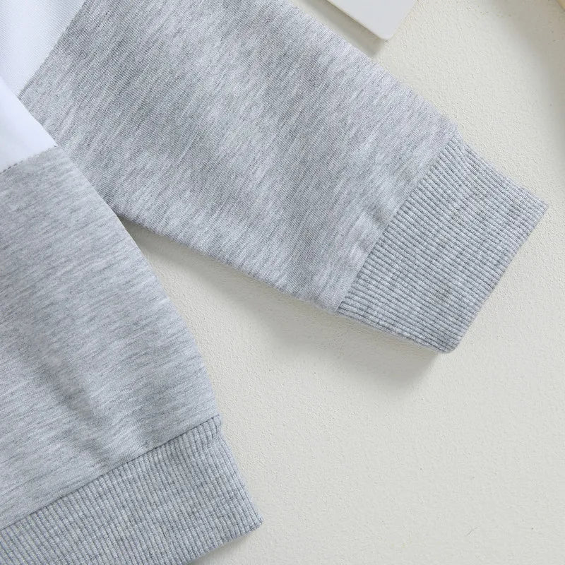 RUEWEY Baby Boy 2-Piece Autumn Sweatshirt & Jogger Set