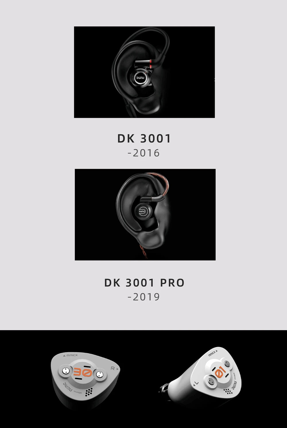 DUNU DK3001 BrainDance Hybrid IEM | 1DD+4BA+4 Micro Planar