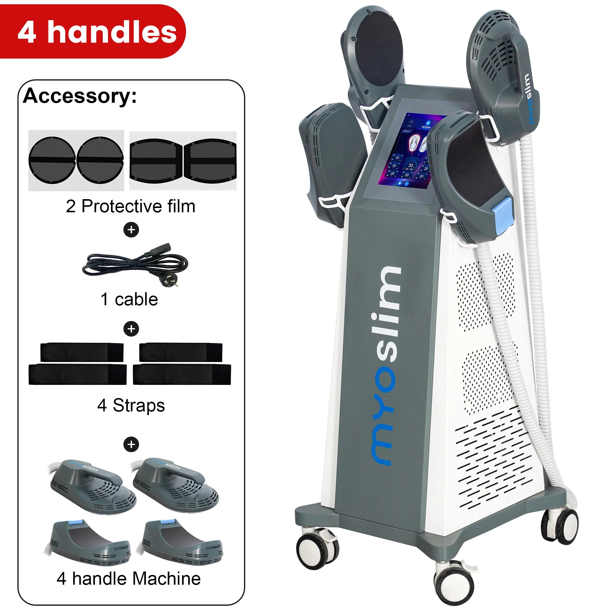 MYOslim 6500W EMS Body Sculpt Machine - Electromagnetic Therapy Fat Slimming Muscle Stimulation for Fitness And Body Shaping