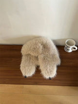 INS Fashion Faux Fur pilot Hat Bomber hat women ski cap winter hat faux fur Trapper hat thickened warm шапка ушанка
