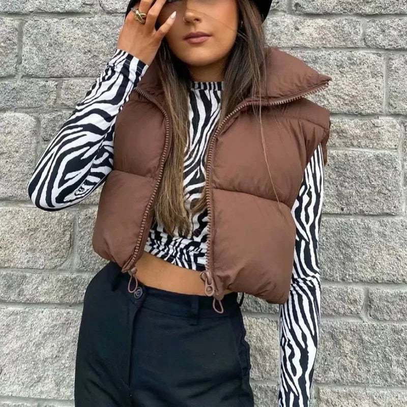 Women’s Stand-Collar Padded Vest