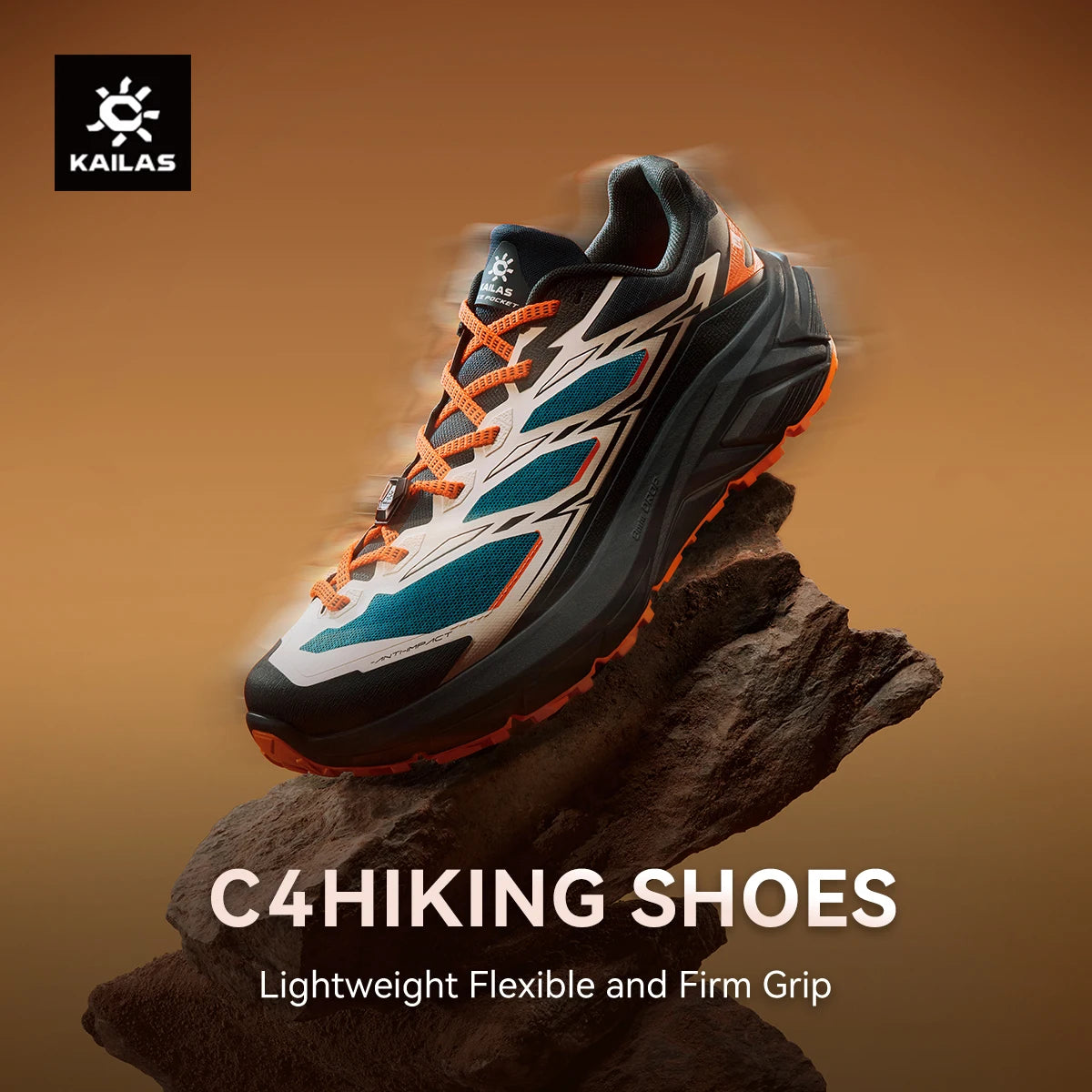 KAILAS C4 Vibram Hiking Mountain Shoes For Men Comfortable Breathable Waterproof Sneakers Lightweight Shoes KS2513114