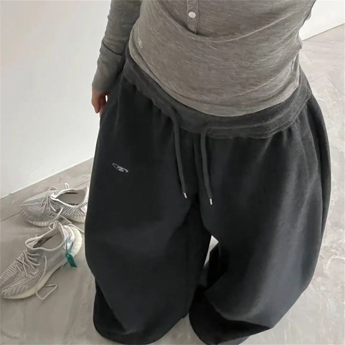 Women's Wide-Leg Drawstring Sweatpants