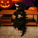 75/115CM Large Size Cool Wearable Dinosaur Skeleton Lifelike Skull Spine Plush Toys for Creative Cosplay Halloween Costume Gift