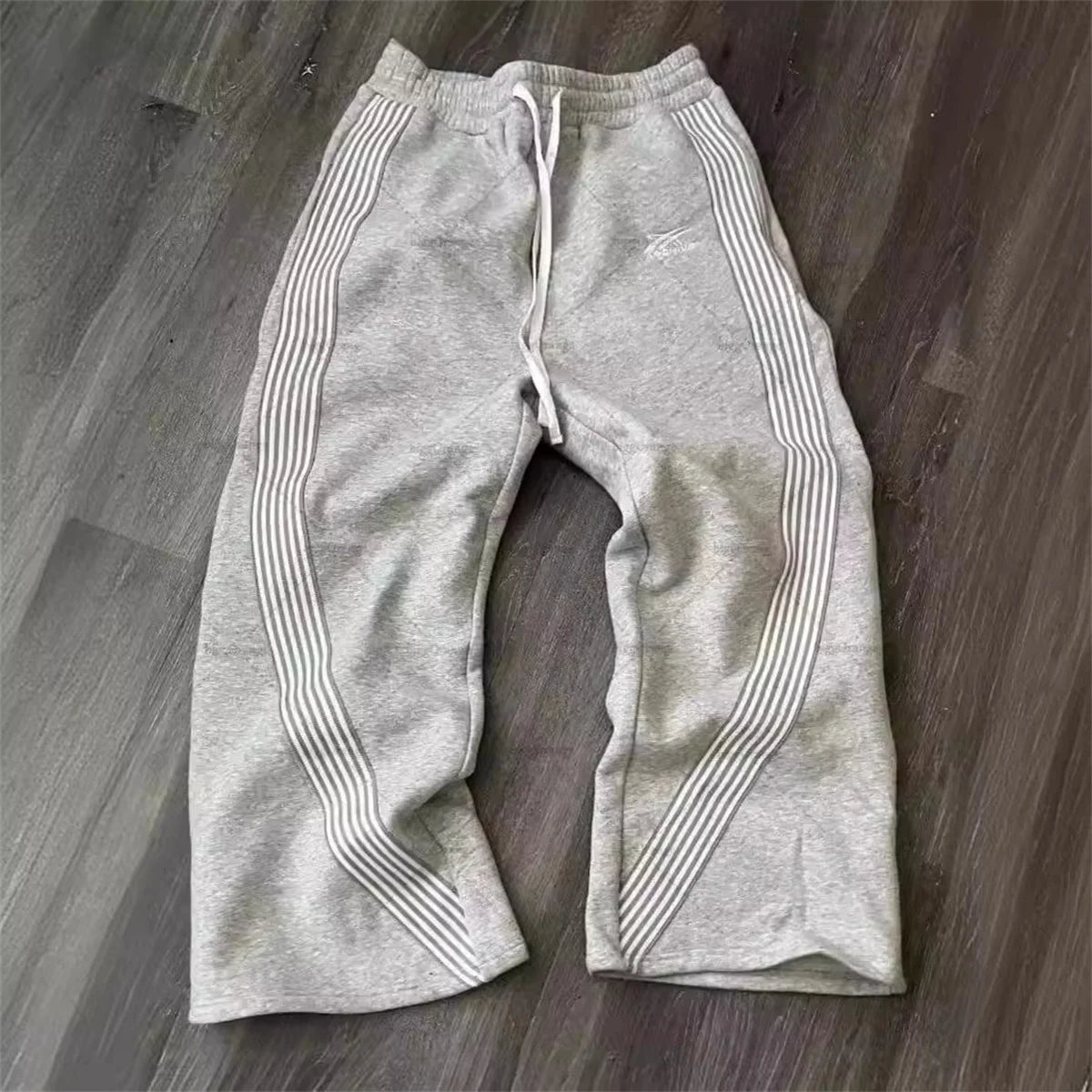 Retro Striped Wide-Leg Streetwear Pants