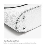 BAFELLI 2026 New Arrival: Unique Cracked Leather Shoulder Bag with Cat Head Design, Luxury Brand Mini Crossbody Bag