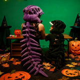 75/115CM Large Size Cool Wearable Dinosaur Skeleton Lifelike Skull Spine Plush Toys for Creative Cosplay Halloween Costume Gift