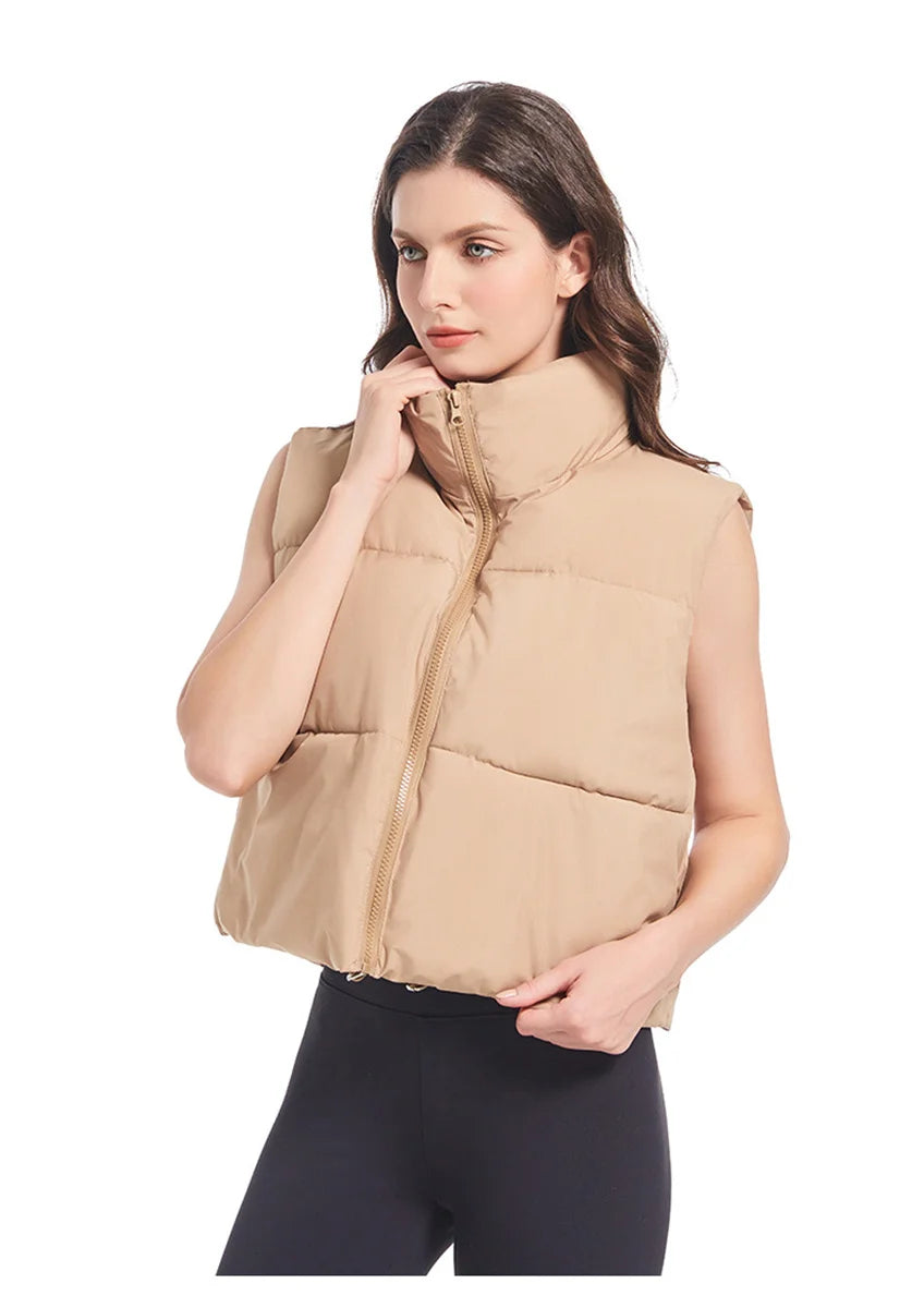 Women’s Stand-Collar Padded Vest