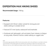 KAILAS Expedition Max FLT waterproof hiking shoes lightweight breathable non-slip outdoor hiking shoes KS2512116