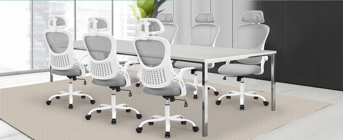 JHK Ergonomic Mesh Office Chair with Flip-Up Arms