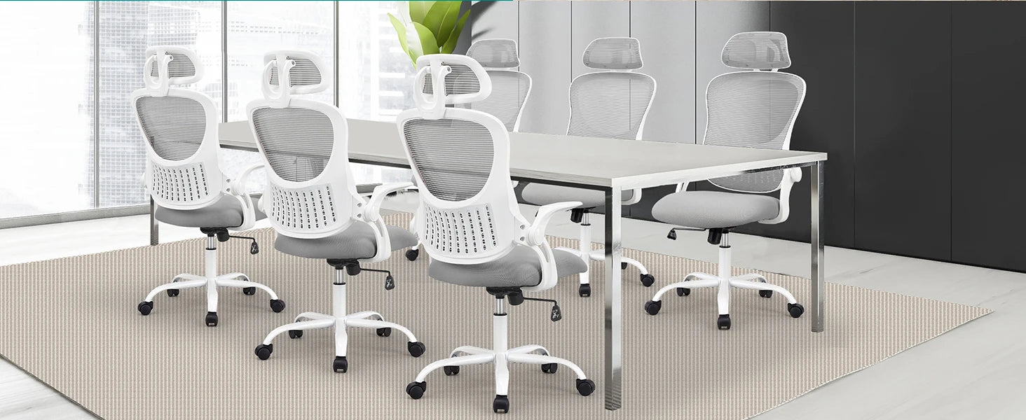 JHK Ergonomic Mesh Office Chair with Flip-Up Arms