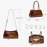 BAFELLI Vintage Baguette Bag – Genuine Oil Wax Leather